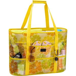 China Custom Pattern Printing Extra Large Beach Bags Waterproof With 9 Pockets on sale