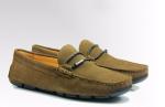 Handmade Mens Suede Walking Shoes Non Slip Genuine Leather Moccasin Gommino