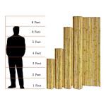 Smoked Decorative Bamboo Fence Screen Fencing For Nursery Garden Green House