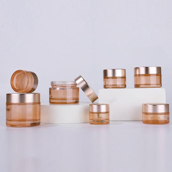 4oz Body Butter Cream Glass Cosmetic Packaging Container Pink Matte With Gold