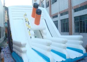 Wholesale White Commercial Inflatable Slide / Double Lanes Titanic Inflatable Slide from china suppliers