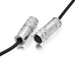 Female M16 8 Pin Connector Straight Metal Screw Assembly Connector