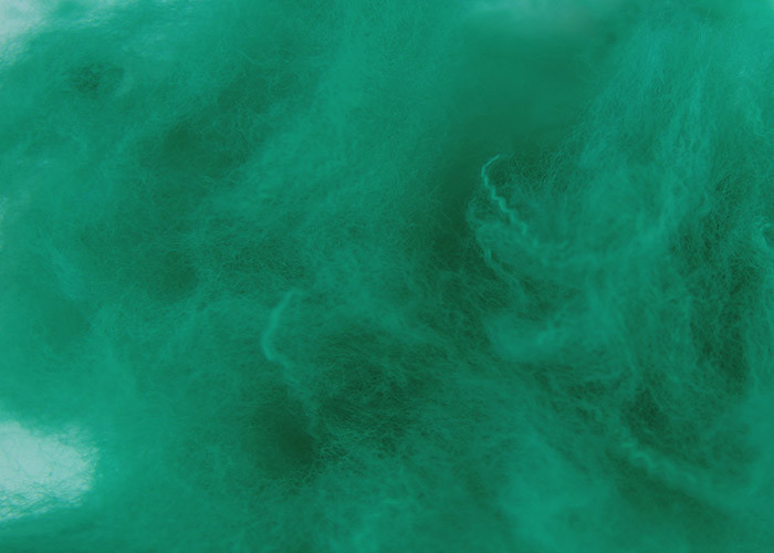 1.5D*51MM Recycled Polyester Staple Fiber Green Color For Non Woven