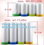 4m*5m plastic cover sheet for furniture, Taped clear HDPE plastic masking film,