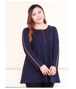 Wholesale Pullover Blouse Style Plus Size Ladies Shirts Figure Print Wrap Tunic Cotton Spandex from china suppliers