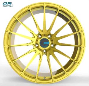 Wholesale 22in One Piece Forged Wheels Custom Cap Bronze Gold Paint from china suppliers