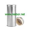 Buy cheap silver round tea tin container with airtight plastic seal lid from wholesalers