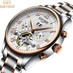 Butterfly Buckle Skeleton Mechanical Watch Dust Proof Long Working Life