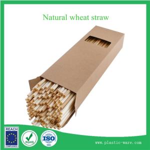 Wholesale Supply Eco-friend natural wheat drinking straws in 13-30 cm earth