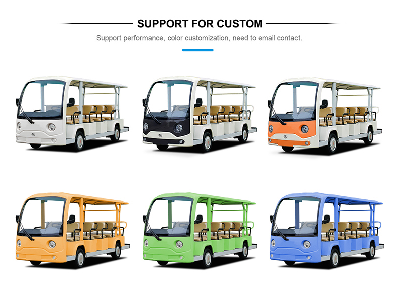 18.6mph Speed Electric Shuttle 17 Passenger Sightseeing Bus With 80-100km Driving Mileage and Powerful Configuration