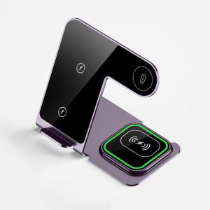 Wholesale 15W Aluminum Alloy Wireless Charging Stand for iPhone Samsung Qi Phones - Silver/Black/Blue/Grey from china suppliers