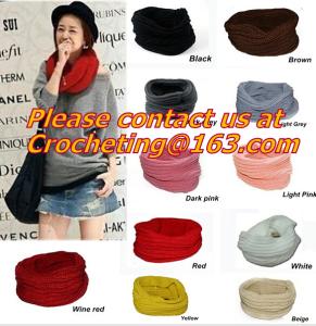 Wholesale Large Women Warm Winter Long Striped Shawl Wrap Tassel Scarf Thick Wool Crochet Scarves from china suppliers