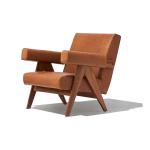 Leisure Lounge Solid Wood Sofa Chair with Customize PU Leather and Ash Wood