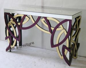 Wholesale Interior Colorful Mirrored Console Table 100cm Long Easy Clear Durable Material from china suppliers