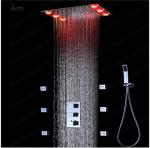 Stainless Steel Shower Wall Faucet Multi Angle Adjustment Rainfall Shower Head