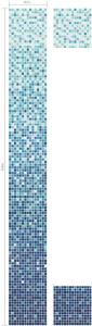 Wholesale Blue variation for swimming pool mosaic gradation pattern from china suppliers
