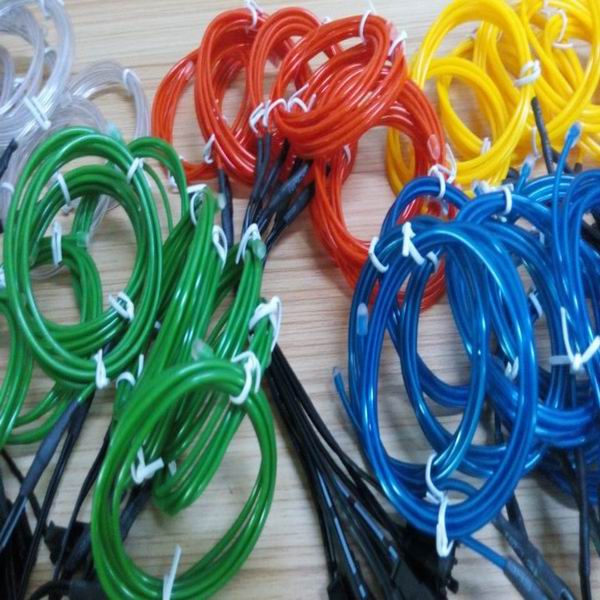 new generation flexible cuttable electroluminescent el wire neon wire with 10 colors