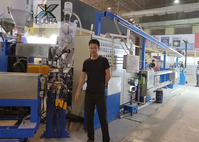 70+50+50 Cable Jacket Extrusion Line , India Power Cable Making Machine