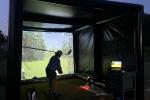 Portable Golf Training Cage Inflatable Golf Simulator Projector Shooting Tent