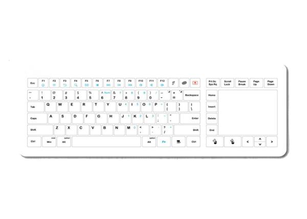 Medical Enclosure Capacitive Glass Touch Keyboard , Two Fingers Wireless Touch