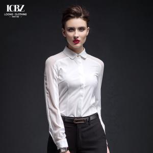 Wholesale 2022 Pure Solid White Casual Formal Ladies Blouse Tops for Office Lady at Affordable from china suppliers