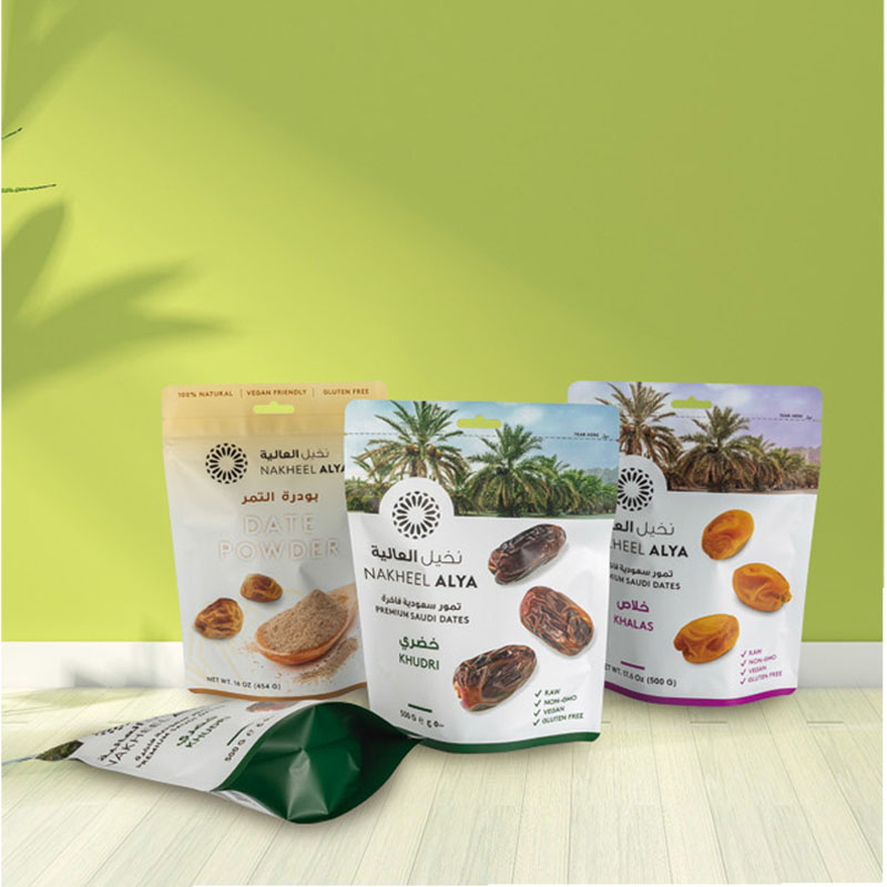 Stand Up Multi Printing Vacuum Sealer Bags for Customized Color Resealable Dried Fruit