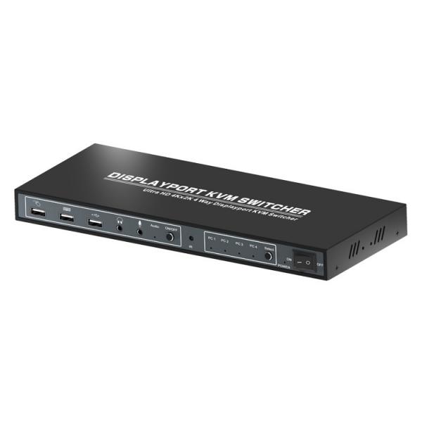 Quality ROHS Black 4 X 1 1080P HDMI DP KVM Switch for sale