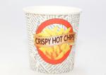 Disposable Paper French Fry Cups Branding Logo With Single PE Coated
