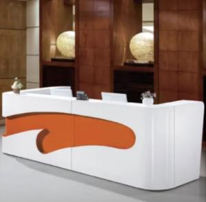 Wholesale High Quality Simple Curved Office Reception Desk Modern Reception Counter from china suppliers