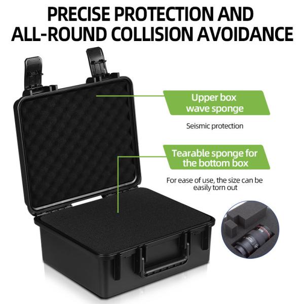 Hard Plastic Storage Case with Dual-Layer Foam and Pick-and-Pluck Foam for Custom Tool Box with High-Density Sponge