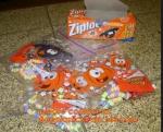Plastic mini size candy bag printed custom cello bag halloween treat bags