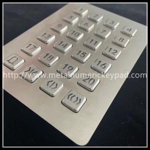 China 4x6 matrix Backlit Vandal Resistant Keyboard 24 Key Digital Metal Keyboard on sale