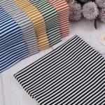 Cotton Striped Sweater Knit Fabric , 200cm Winter Striped French Terry