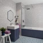 Printing PVC Waterproof Shower Wall Panels 10mm For Decorative