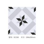 Gray And Black 200x200mm Decorative Indoor Wall Ceramic Rustic Tiles For Living