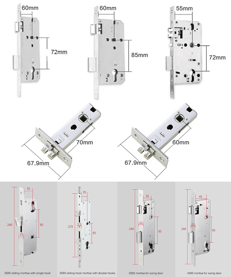 FCC Bluetooth Smart Door Locks Automatic Locking For Apartment