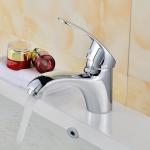 Brass Single Hole Single Handle Basin Mixer Tap in Chrome