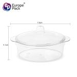 Good quality transparent small salad plastic dessert bowl with lid