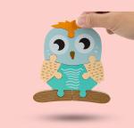 Baby 0.9cm Balance Forest Wooden Block Puzzle Toys Wooden Animal Jigsaw Puzzles