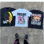 Unisex Streetwear Oversized Washed Black T Shirt Acid Washed Plain Vintage