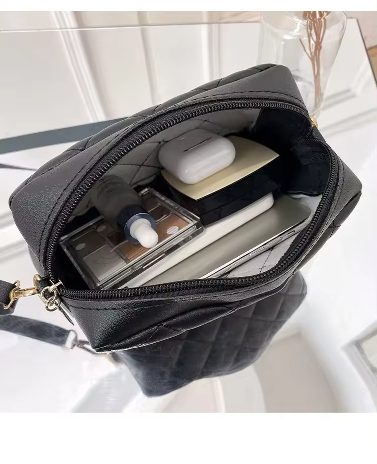 Women's Genuine Leather Tote Handbags for Storing Cosmetics Luxury Fashion Purses