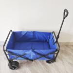 Outdoor Camping Folding Beach Wagon With Band Brake PU Wide Wheels