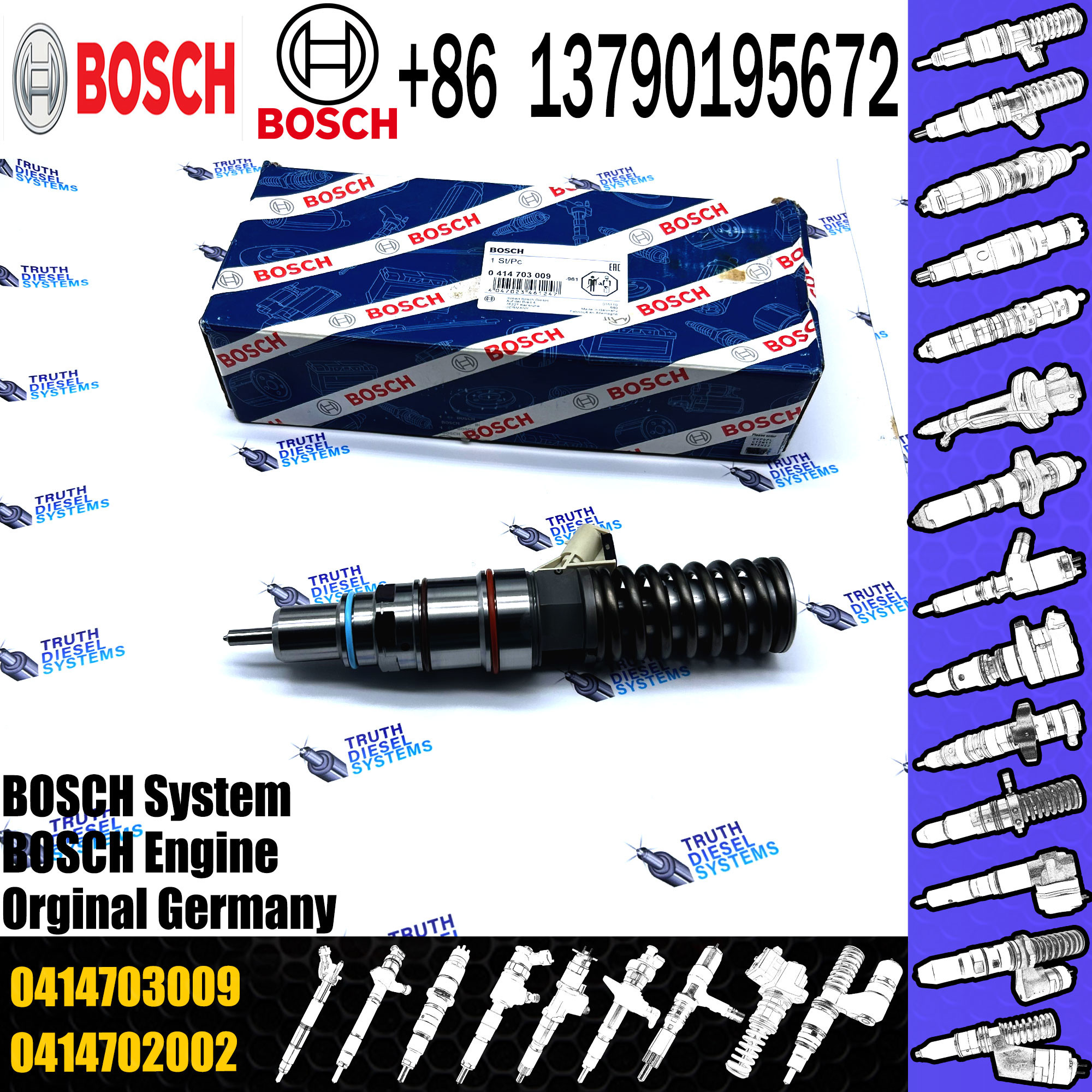 New Injector 0414703008 504287070 504125329 504080487 Common Rail Fuel Diesel Injector For IVECO STRALIS