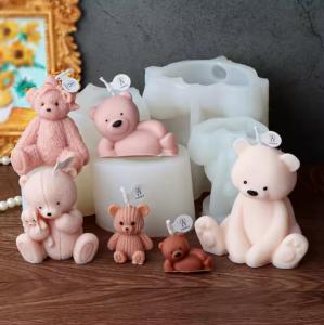 Wholesale Creative Bear Custom Silicone Candle Molds Cute 3D Bear Aromatherapy Plaster from china suppliers