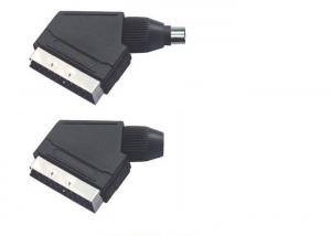 Wholesale Computer Cable Black Male Female Cable Connector , 21 Pin Scart Connector from china suppliers