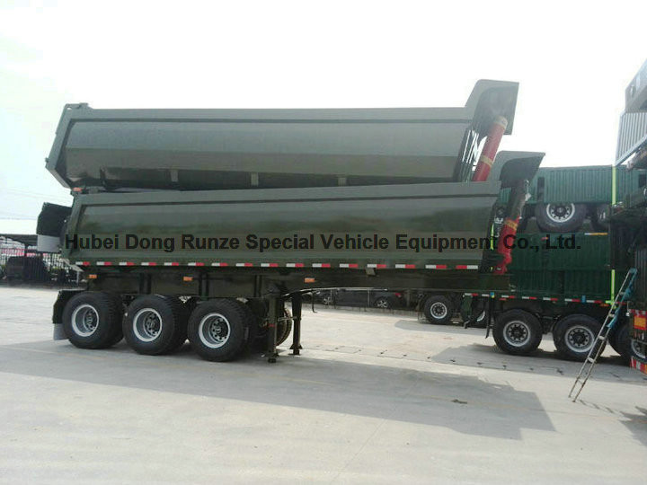 3 Axle U Shape Dump Semi Trailer Tipper Semi Trailer 30 ton U Type Hydraulic 24 CBM