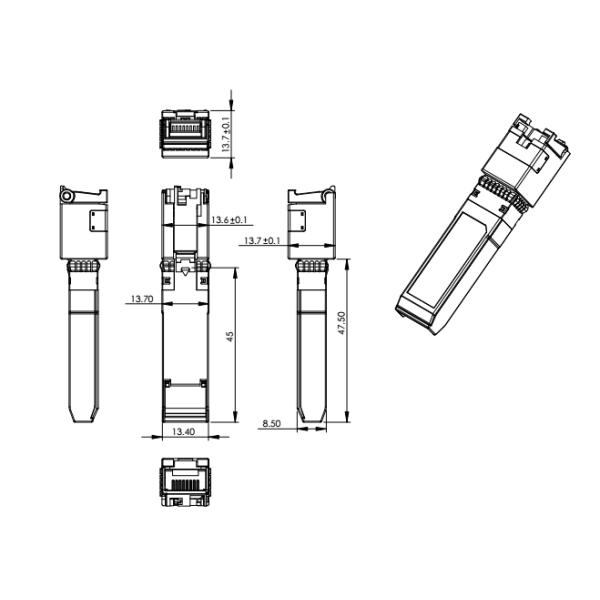 SFP Optical Module 10G Bidirectional SFP Module Fiber Optic Transceiver Connector