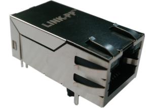 Wholesale 0826-1D1T-23-F , LPJK0071AGNL Magnetic RJ45 1000Base-T Jack Female Connector from china suppliers