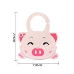 FDA Tasteless Silicone Roll Up Bib 29*21cm For Baby
