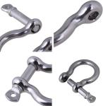 General Industry Stainless Steel Wire Rope Accessory Shackle Bow Dee Shape with